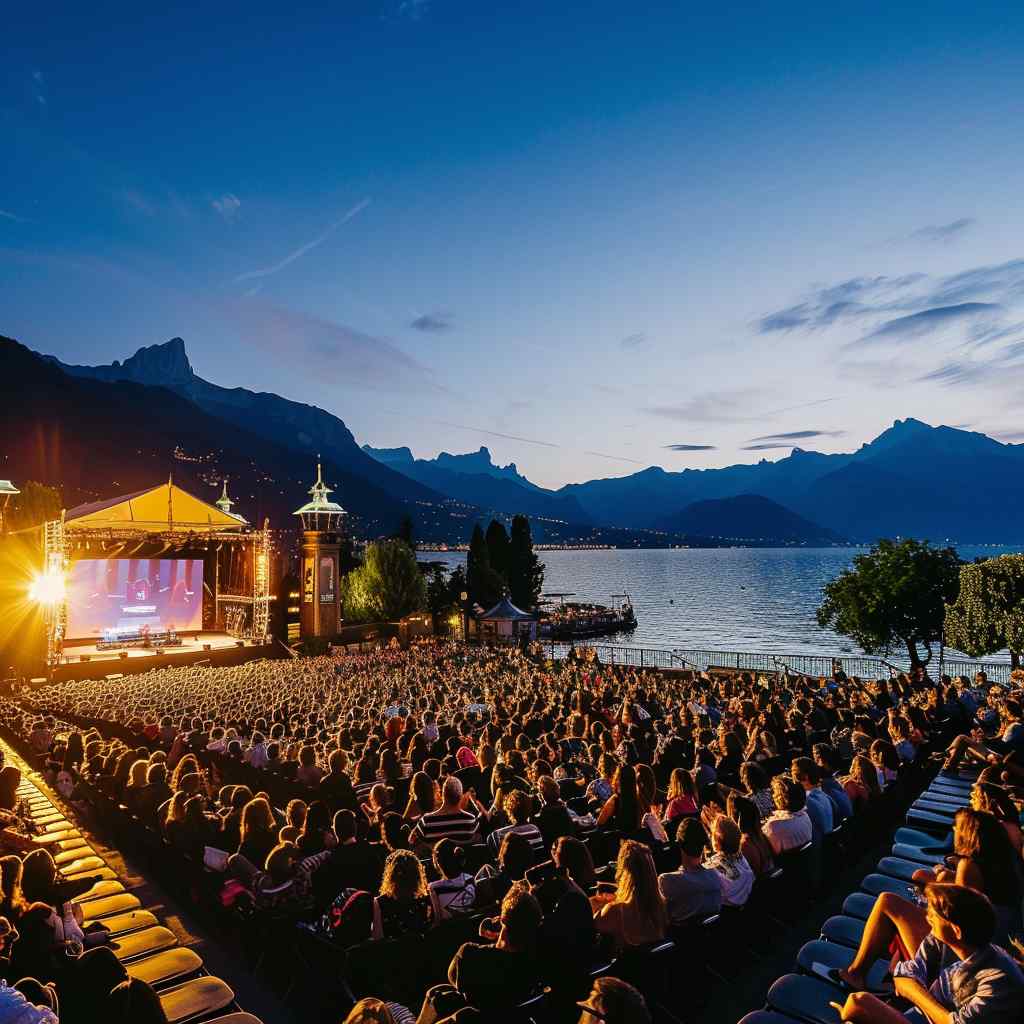 Comedy performance at Montreux Comedy Festival.