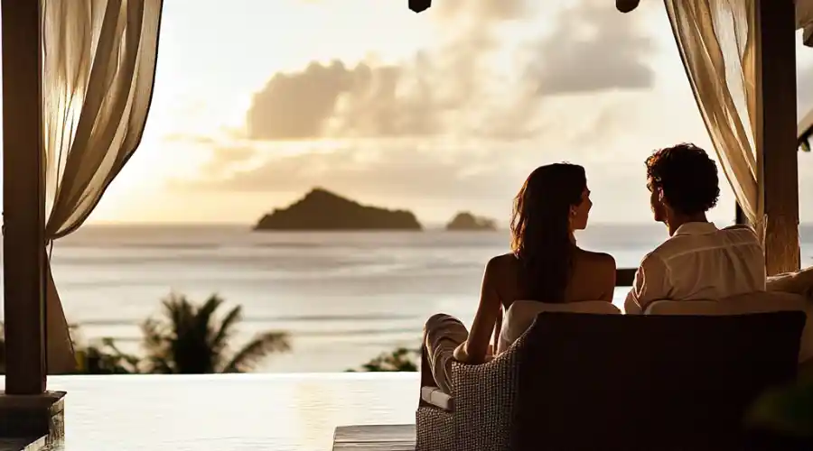 A Journey of Hearts romantic beachside getaway at sunset