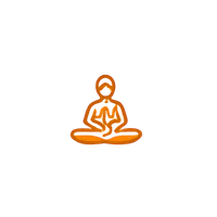 Spiritual experience icon featuring a meditating Buddha