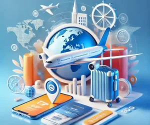 Digital dashboard displaying organized travel documents.