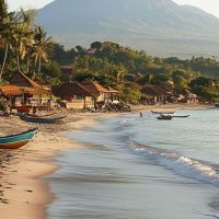 Amed Bali with diving spots and coastal scenery