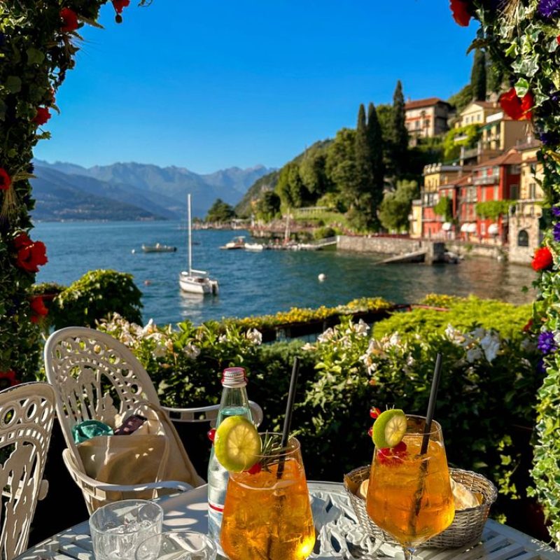 Scenic lake view in Italy