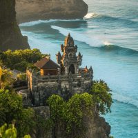 Uluwatu Bali with cliffs and sea temple views