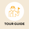 A knowledgeable tour guide leading a group of engaged tourists through historical city streets, pointing out landmarks and sharing stories.